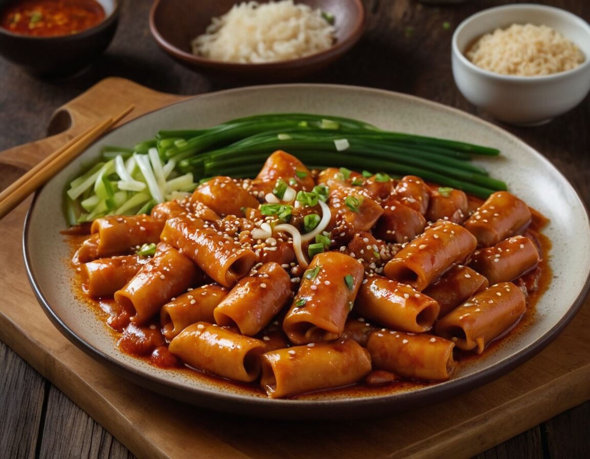 Kochen: Bei mittlerer Hitze bis Reiskuchen weich - Koreanische Tteokbokki: Rezept für scharfe Reiskuchen