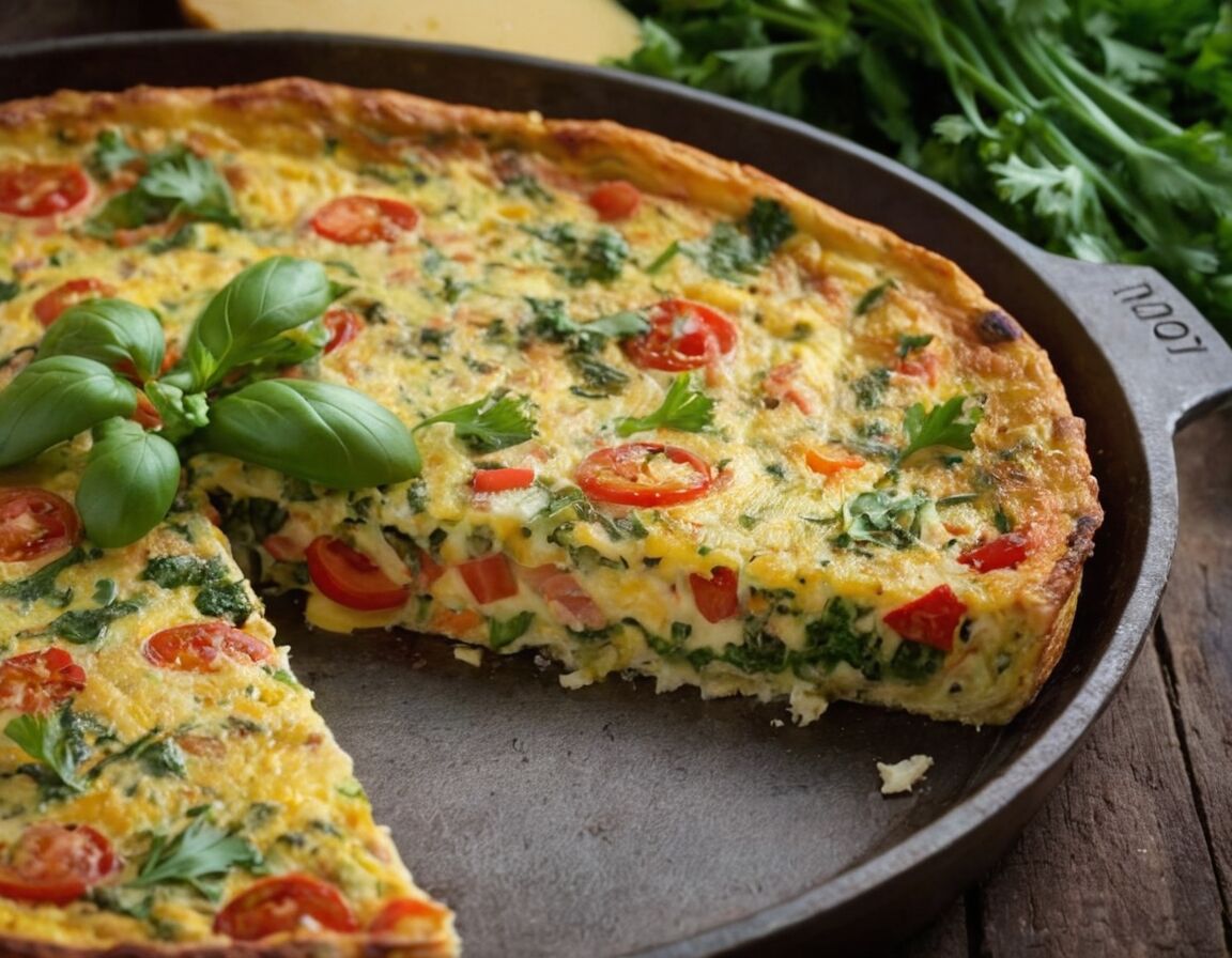 Optional Frittata im Ofen gratinieren für goldene Kruste - Italienische Frittata: Einfaches Rezept für die herzhafte Eierspeise