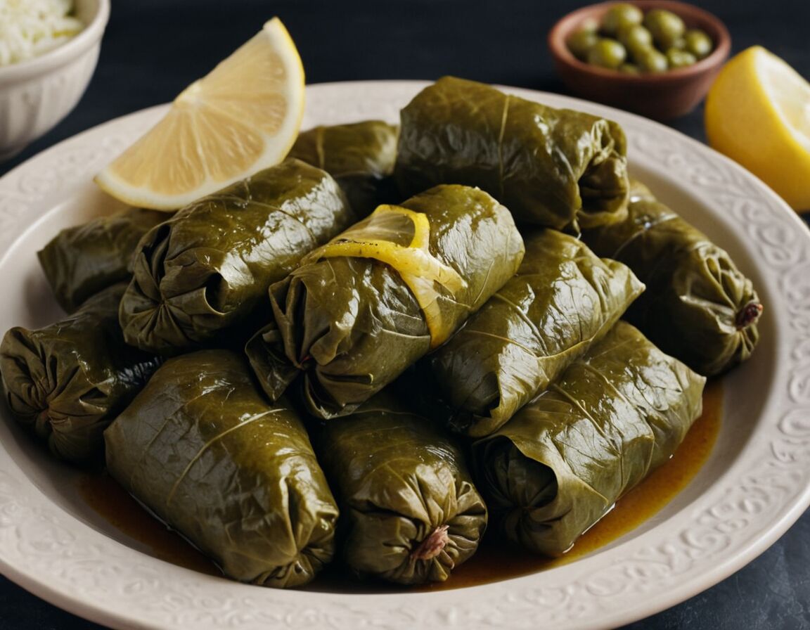 Dolmades: Weinblätter gefüllt mit Reis und Kräutern - Griechische Küche aus Sarti: Rezepte zum Nachkochen