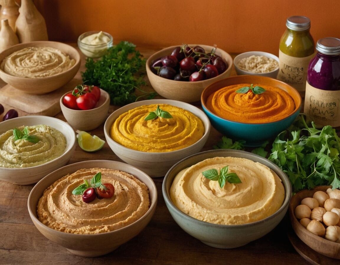 Varianten: Hummus kreativ gestalten   - Kichererbsen kochen: Tipps und Rezepte für Hummus und mehr