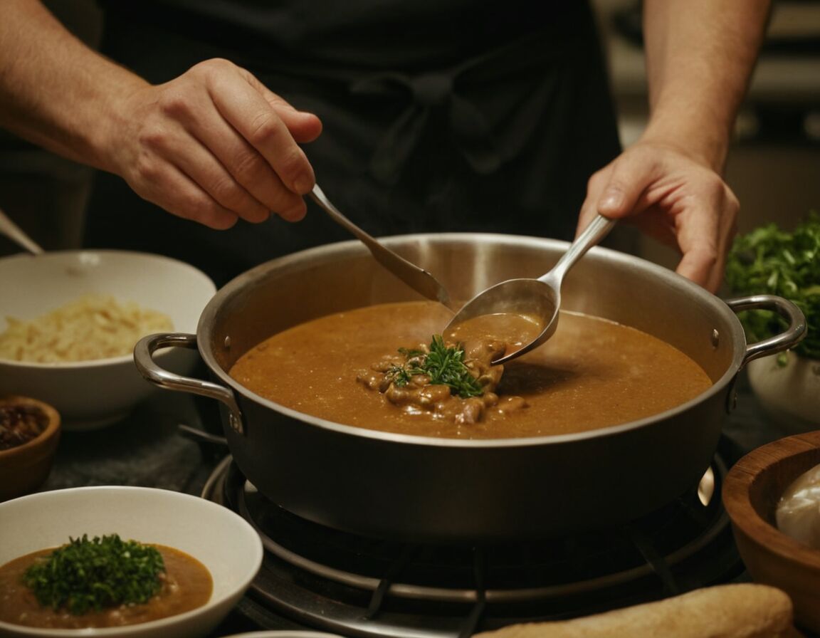 Soße abseihen und eindicken   - Bratensoße selber machen: Das perfekte Rezept für jeden Braten