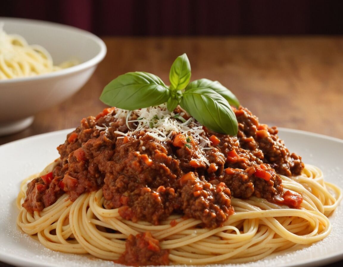 Servieren mit Pasta   - Sauce Bolognese: Das klassische Rezept für die perfekte Pasta