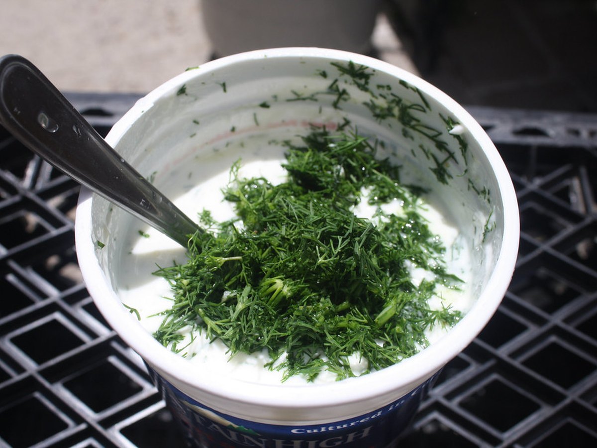 Tzatziki und griechischer Salat