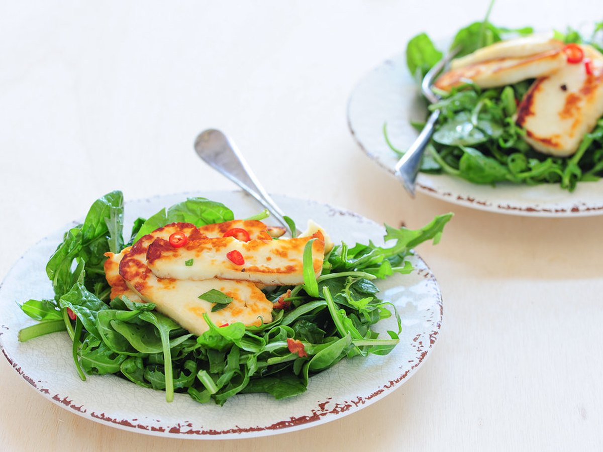 Spieße mit Halloumi und Gemüse