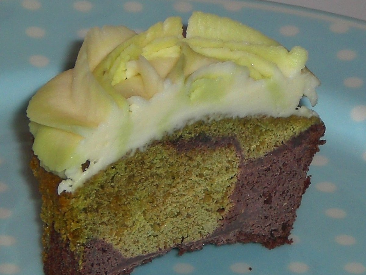 Angeschnittener Marmorkuchen
