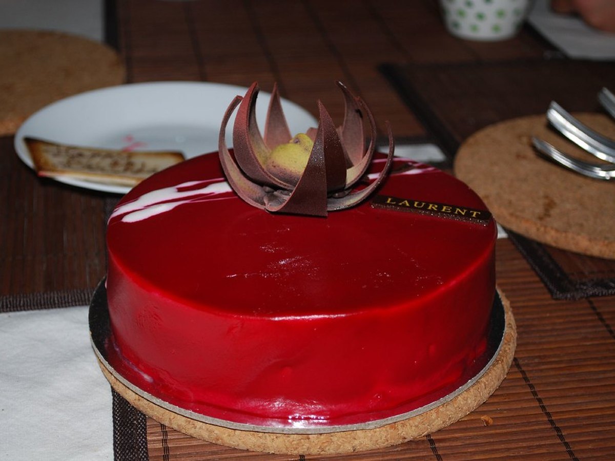 Himbeeren auf einem Kuchen