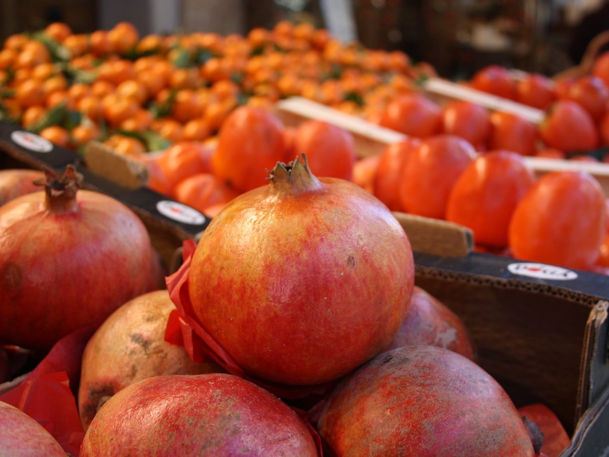 Obst der Saison im Korb