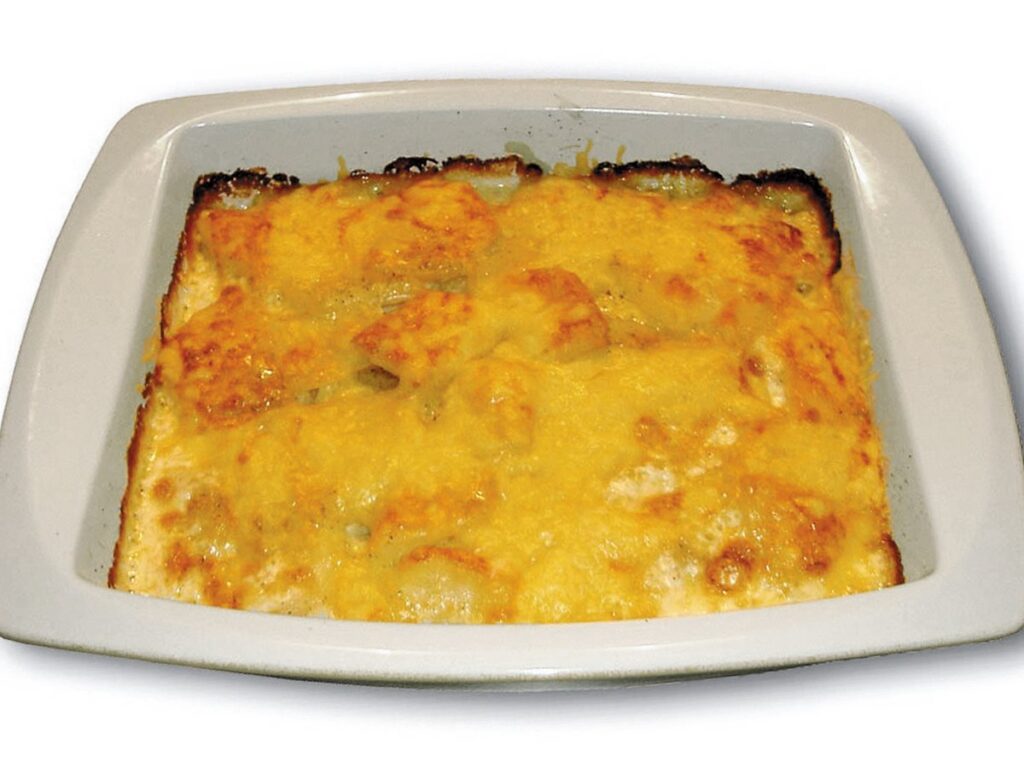 Goldbraun gebackenes Kartoffelgratin