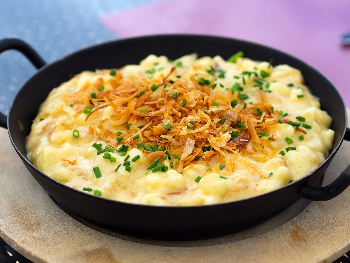 Käsknöpfle mit Röstzwiebeln