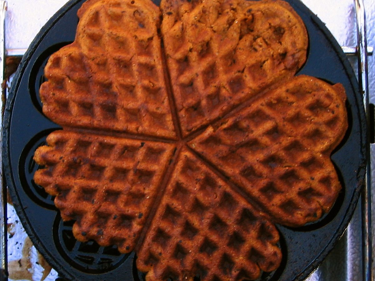 Herzwaffeln auf dem Teller